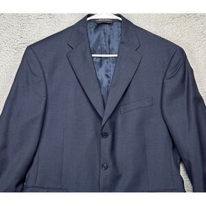 Tommy Hilfiger Blazer Mens 42R Navy Blue 100%‎ Wool Sport Coat 3 Button Tuxedo